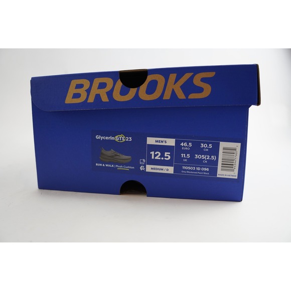 Brooks Glycerin GTS 21 Mens 12.5 Grey Blackened Pearl 1104201D096 New - Picture 5 of 5